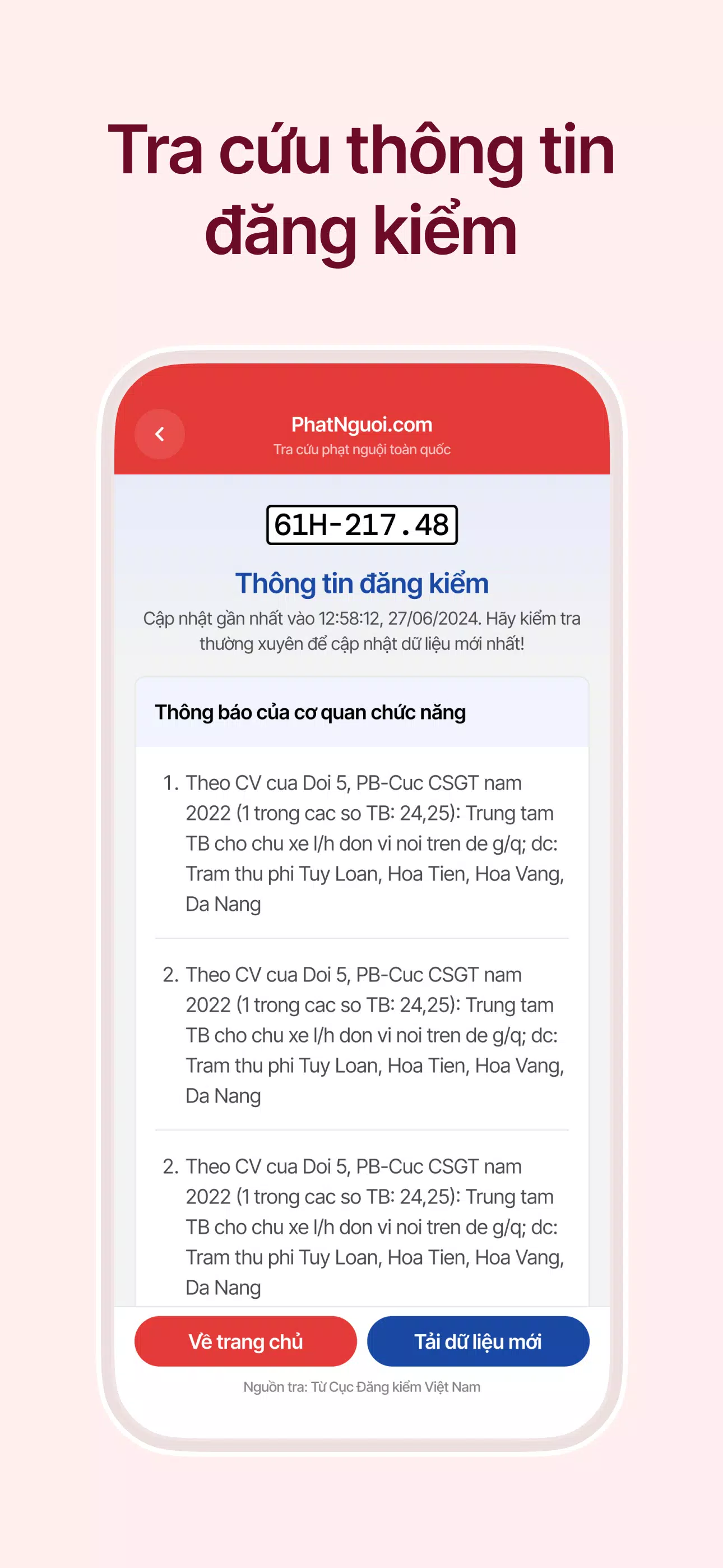 Vietnamese Cold Penalty Lookup Screenshot 4