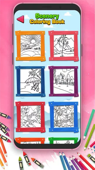 Scenery Coloring Book スクリーンショット 2