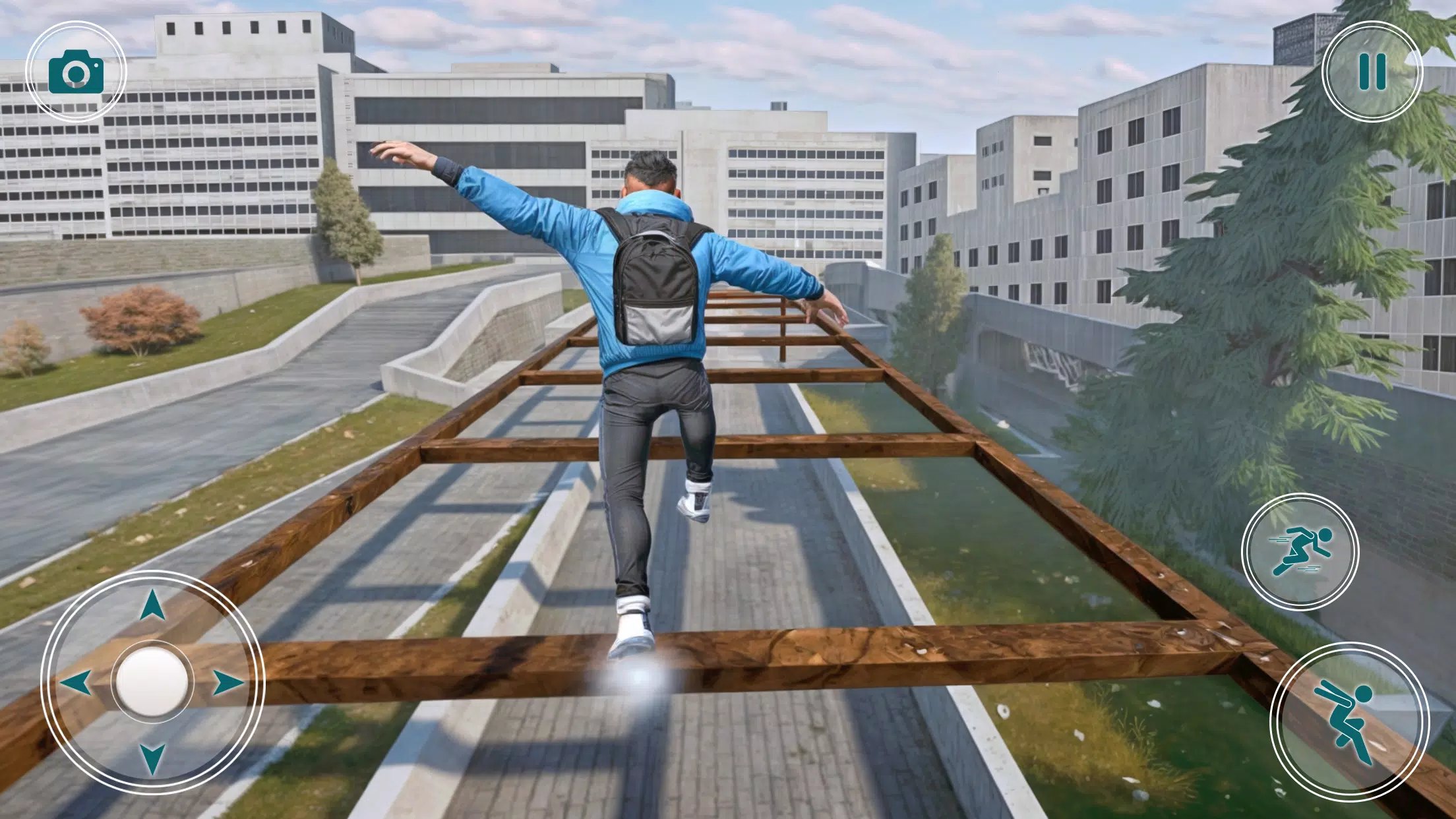 Going Up Parkour Rooftop Games Captura de tela 1