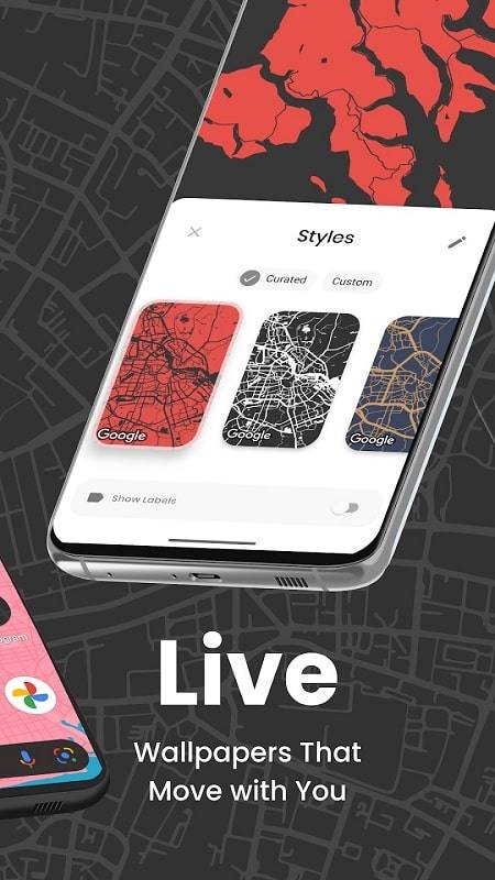 Cartogram - Live Map Wallpaper 스크린샷 3