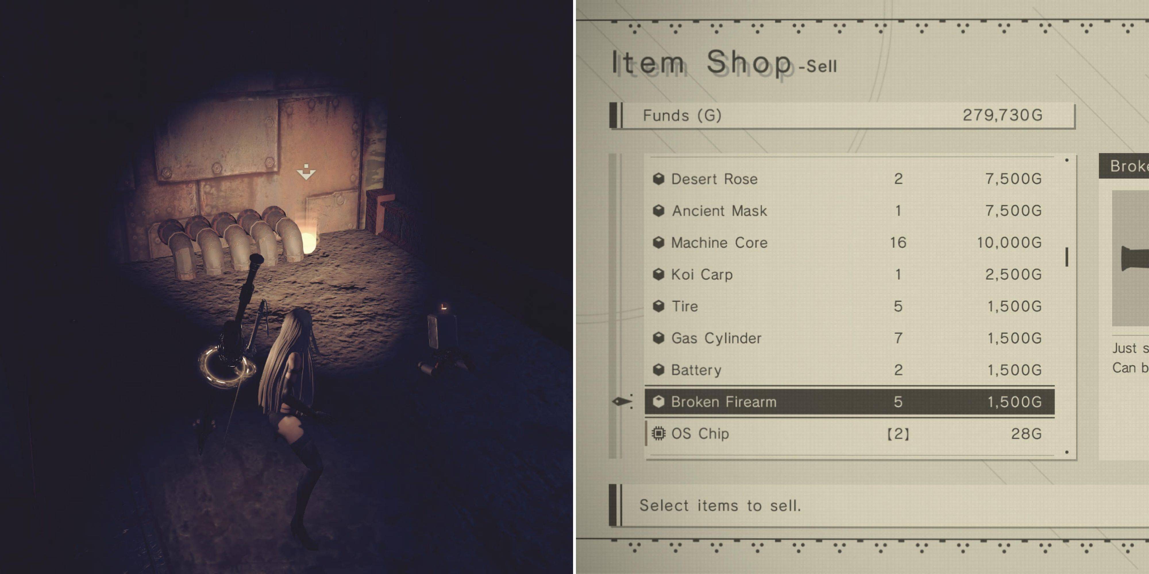 Best Items to Sell in NieR: Automata