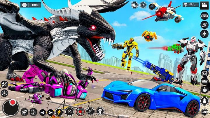 Dragon Robot Car Transform Captura de pantalla 2