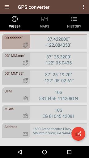 GPS coordinate converter应用截图第2张