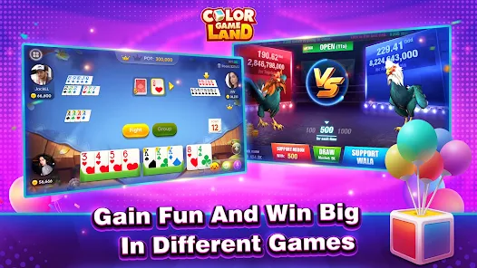 Color Game Land-Tongits, Slots Mod स्क्रीनशॉट 1