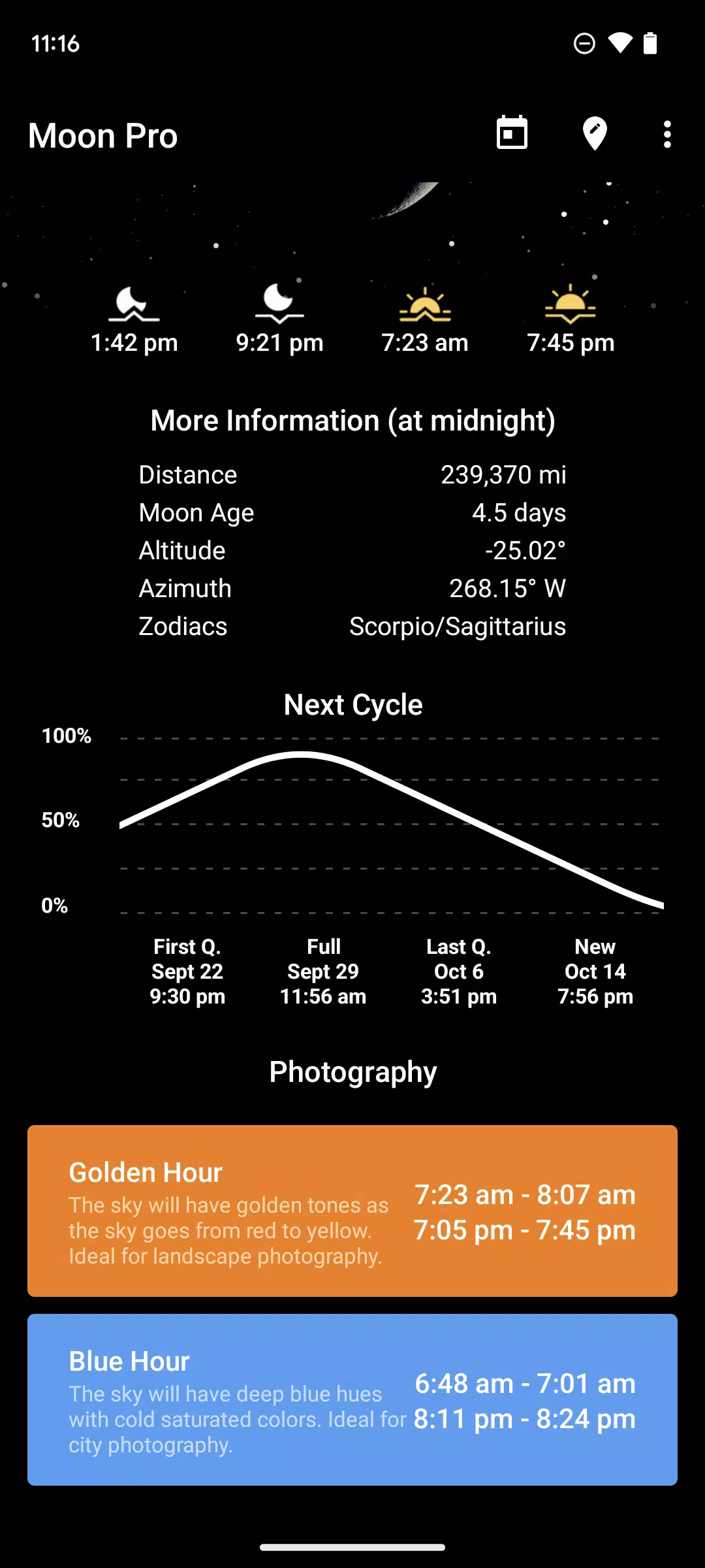 My Moon Phase स्क्रीनशॉट 2