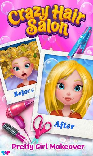 Crazy Hair Salon-Girl Makeover Captura de tela 1