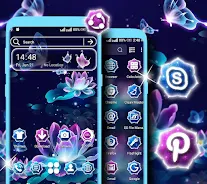 Neon Lotus Launcher Theme स्क्रीनशॉट 1