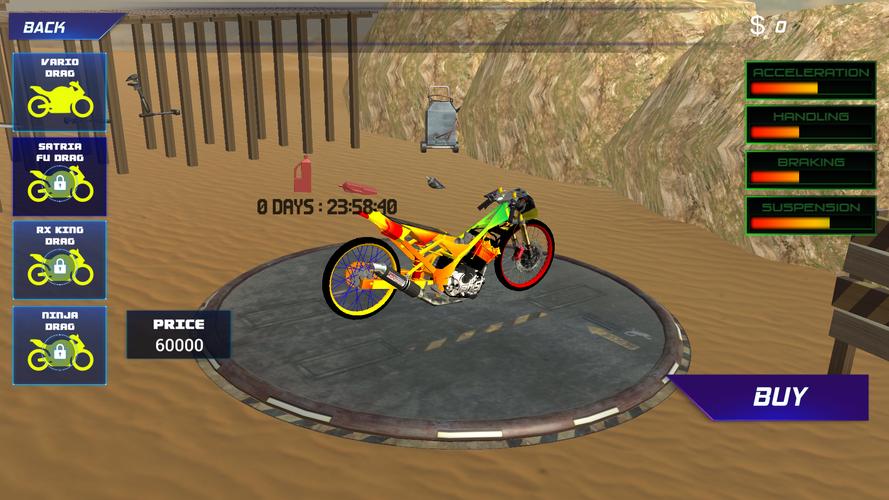 Indonesian Drag Bike Simulator Captura de tela 1