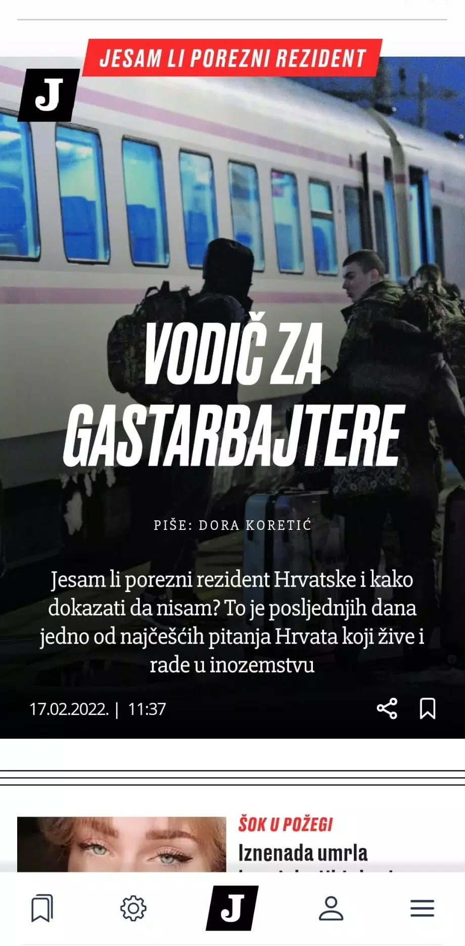 Jutarnji list Captura de pantalla 1