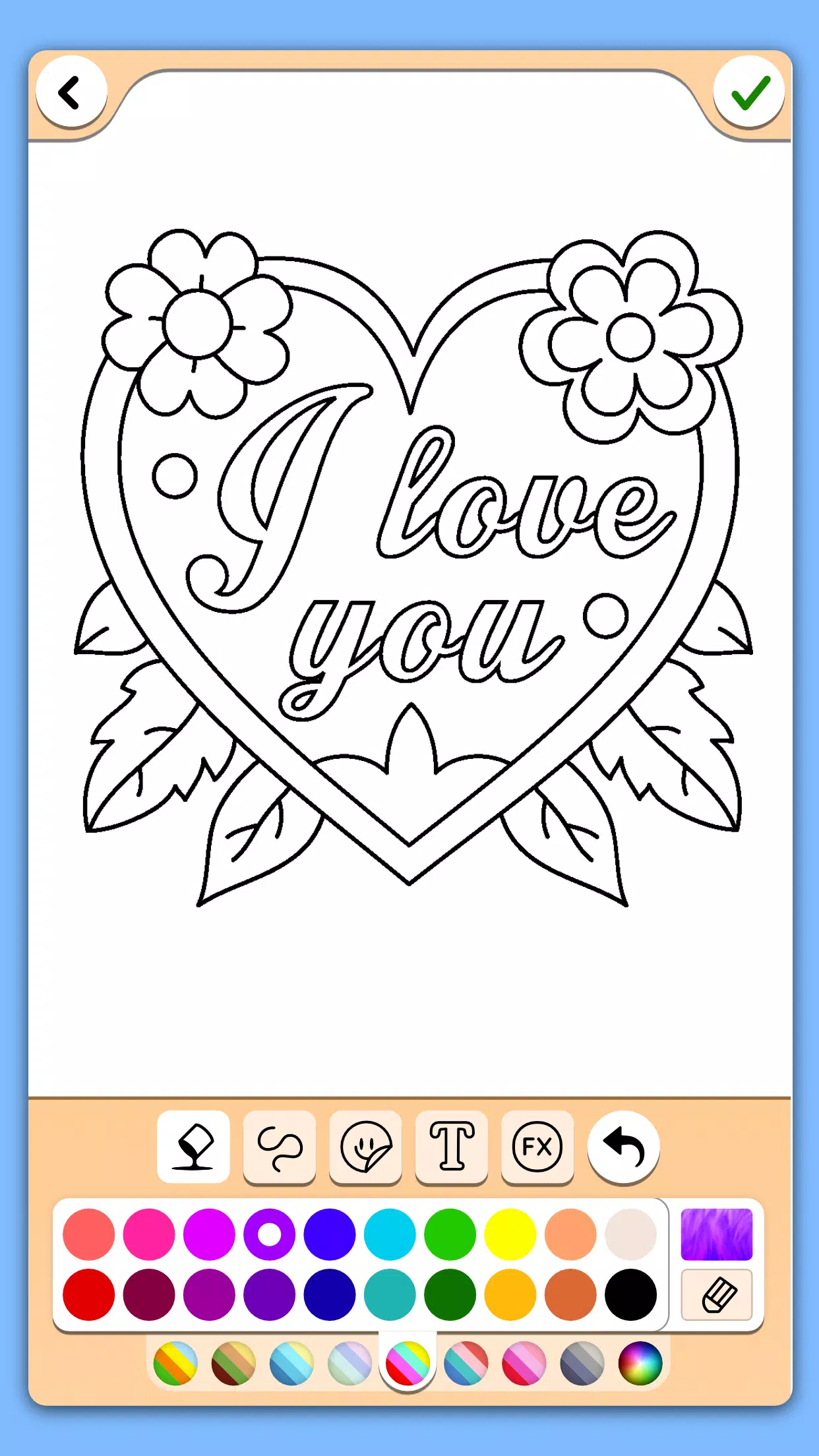 Valentines love coloring book Screenshot 3