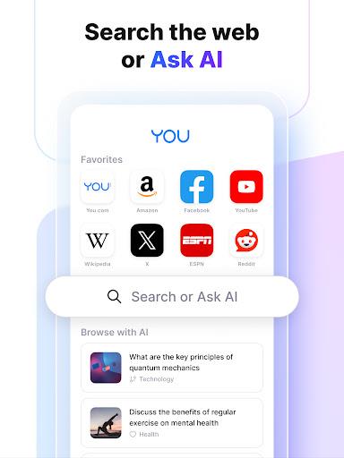 You.com AI Search and Browse Скриншот 2