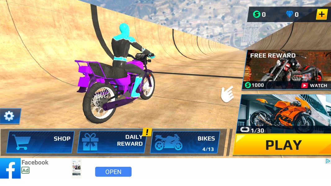 Superhero Moto Stunts Racing Screenshot 3