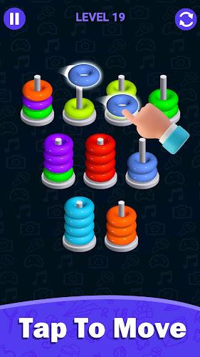 Stacolor: Hoop Stack Ring Game 스크린샷 1