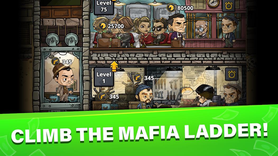 Idle Mafia Manager: Tycoon Sim Mod 스크린샷 1