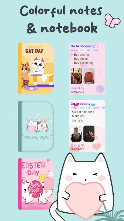 Cute Notes Notebook & Organize Скриншот 1