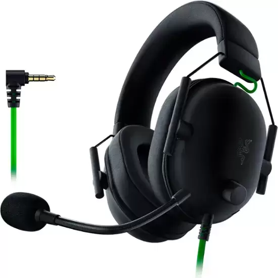 Razer - Blackshark V2 X Auriculares de juegos con cable para PC, PS5, PS4, Switch, Xbox X | S y Xbox One - Negro