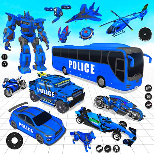 Police Bus Robot Bike Games Captura de pantalla 1