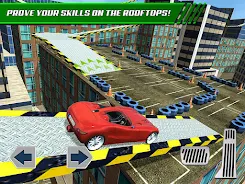 Roof Jumping Car Parking Games Captura de tela 2