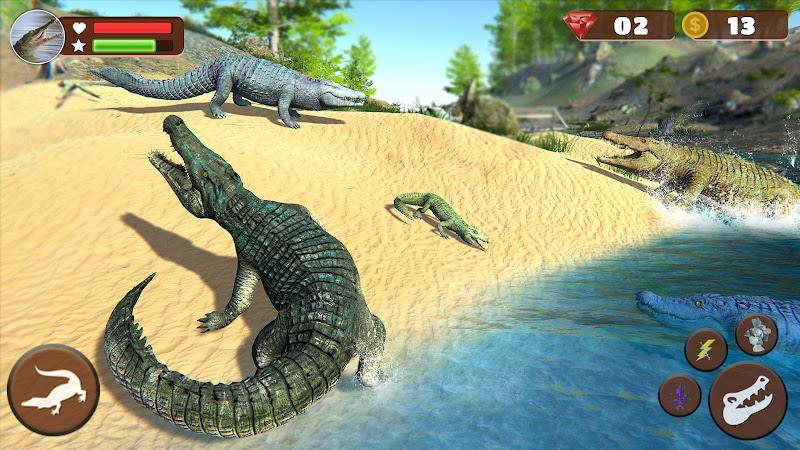 Wild Crocodile Family Sim Game Captura de pantalla 4