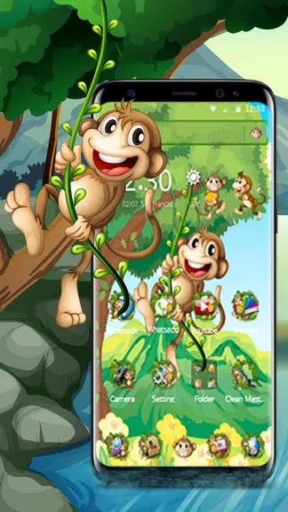 The Cute Cartoon Monkey Theme Screenshot 1