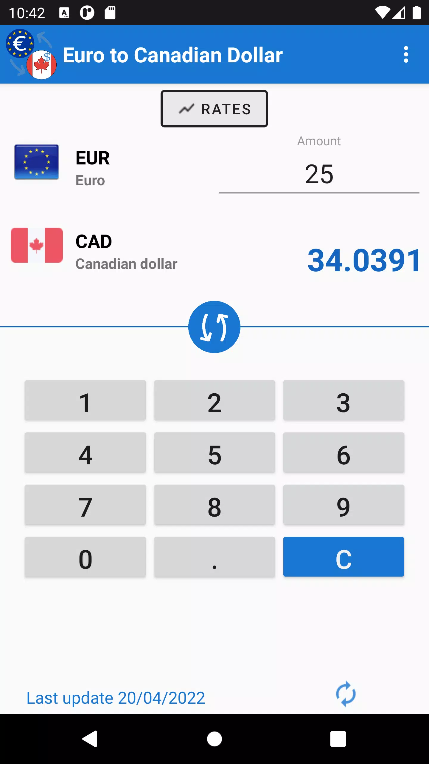 Euro to Canadian Dollar Скриншот 1