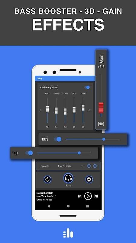 Equalizer & Bass Booster - XEQ स्क्रीनशॉट 2