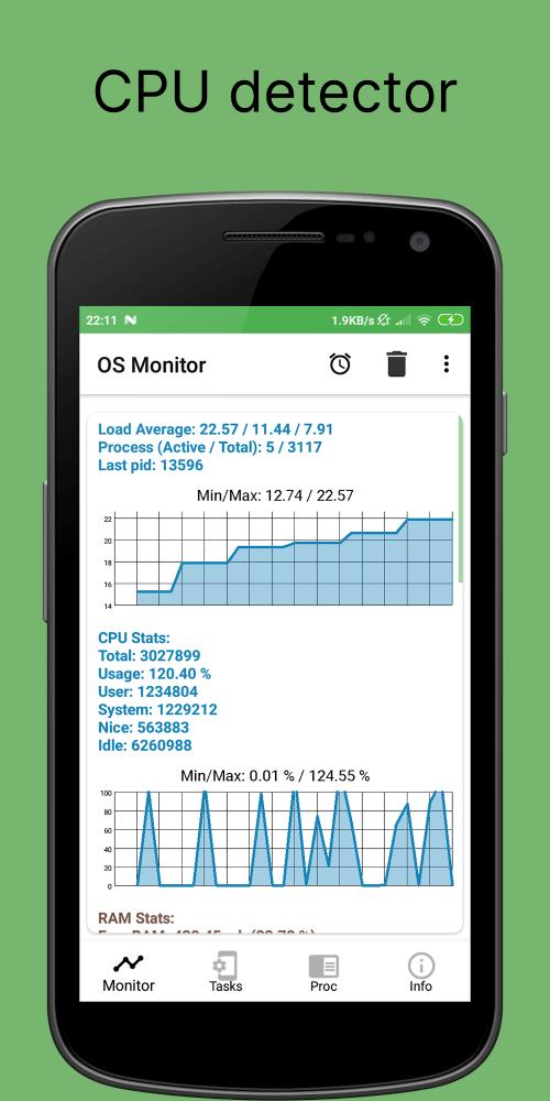 OS Monitor: Tasks Monitor 스크린샷 1