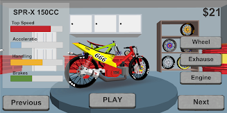 Indonesia Drag Bike Racing 3D Captura de pantalla 1