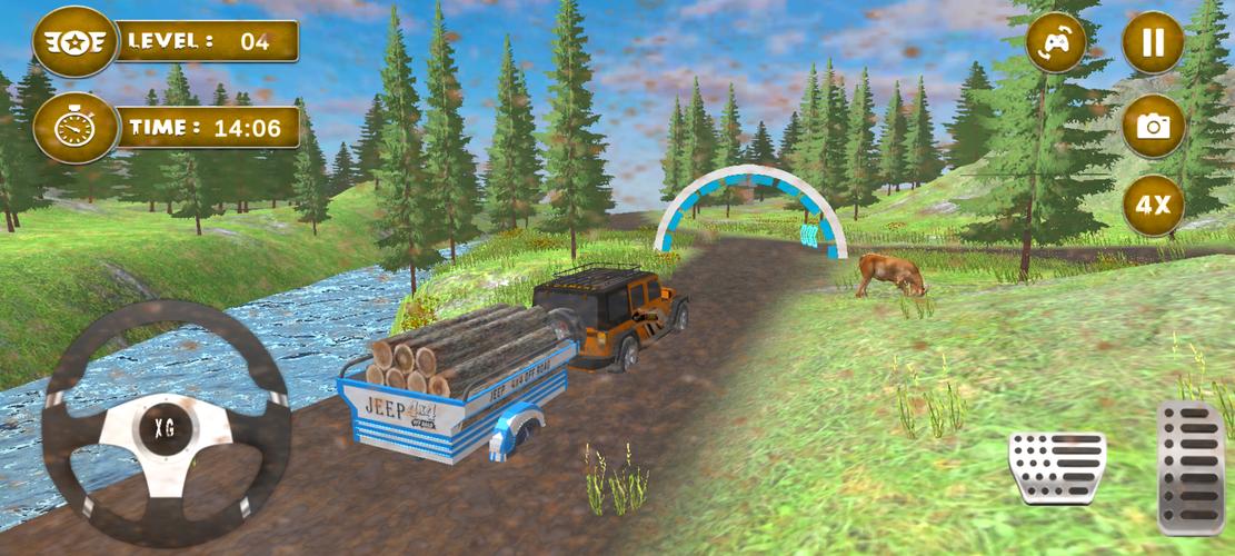 4x4 Mud Jeep Driving Games 3D स्क्रीनशॉट 4