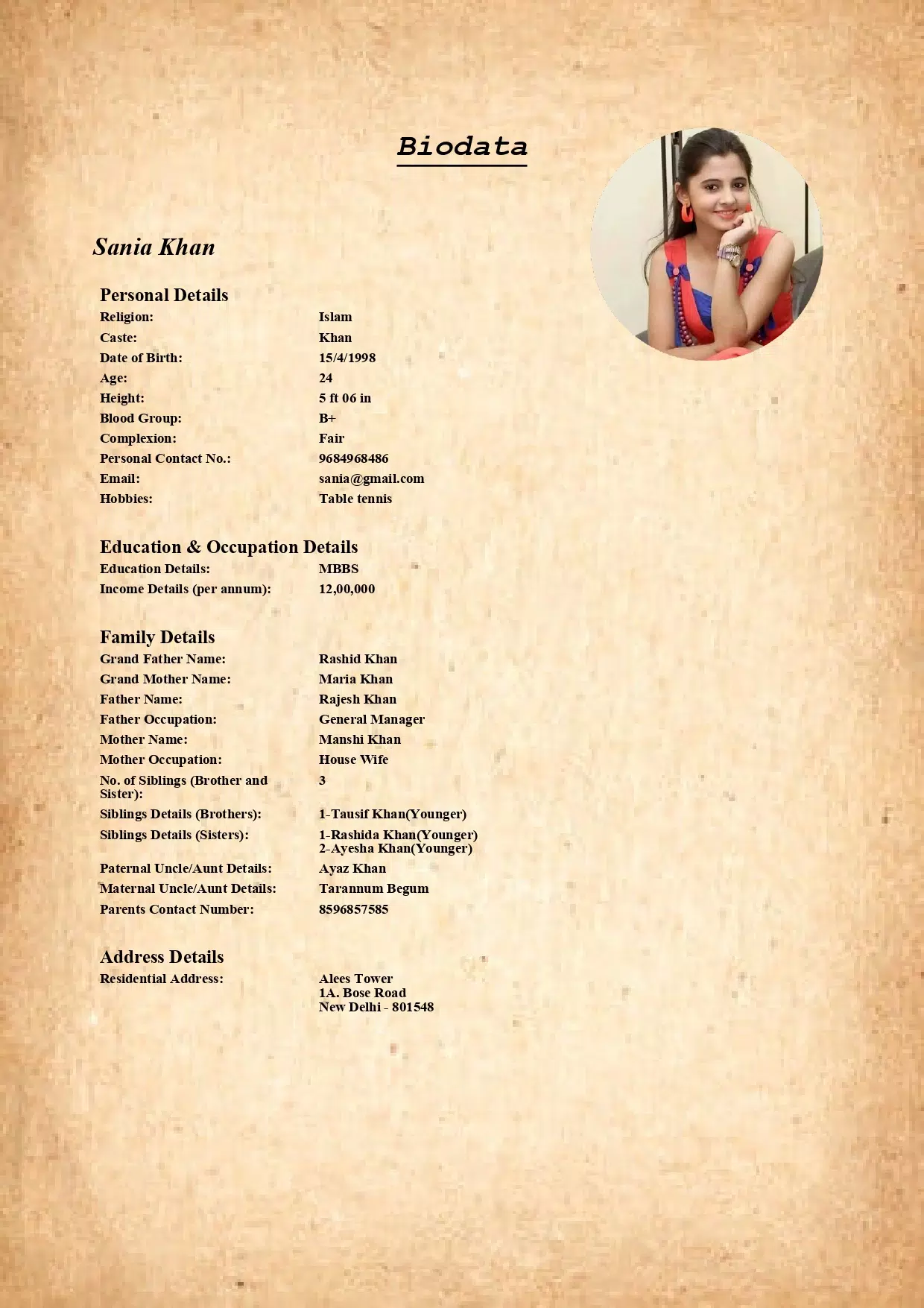 Muslim Marriage Biodata Maker Captura de tela 4