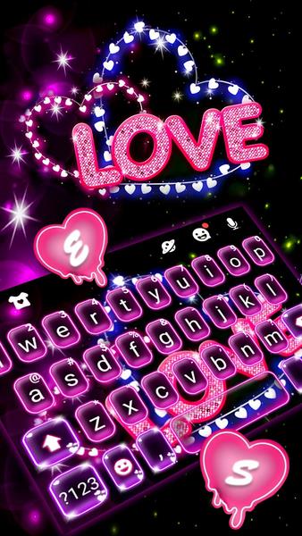 Neon Love Theme Captura de pantalla 2