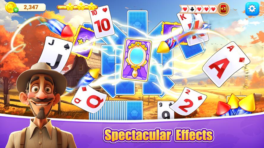 TriPeaks Solitaire Farm 스크린샷 1