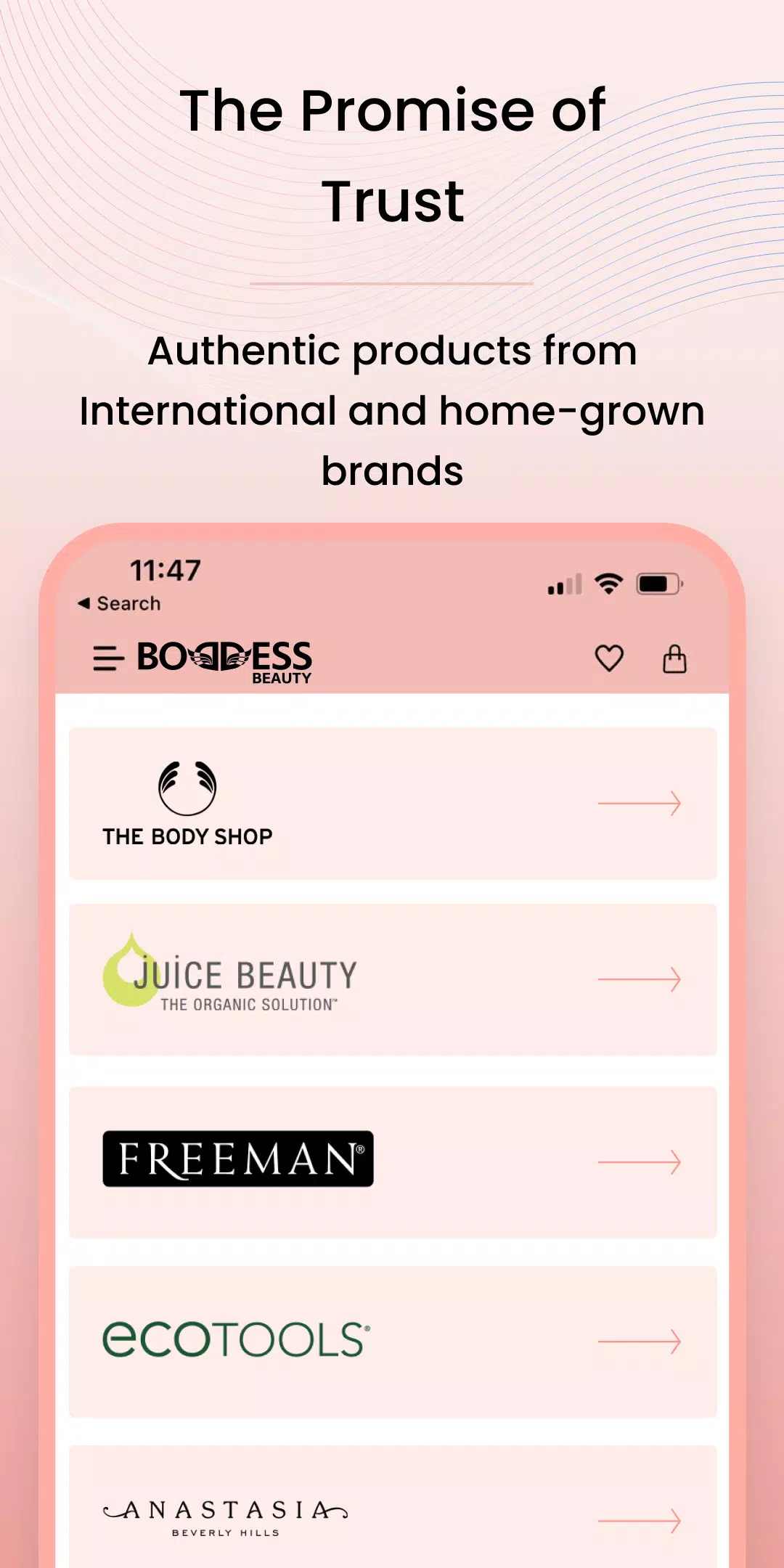 Boddess: Beauty Shopping App Captura de pantalla 3