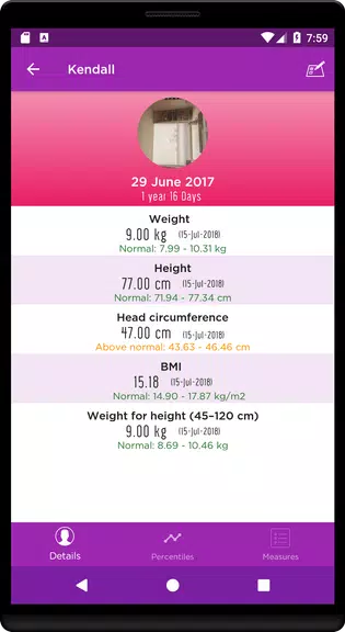 Child Growth Tracking Capture d'écran 4