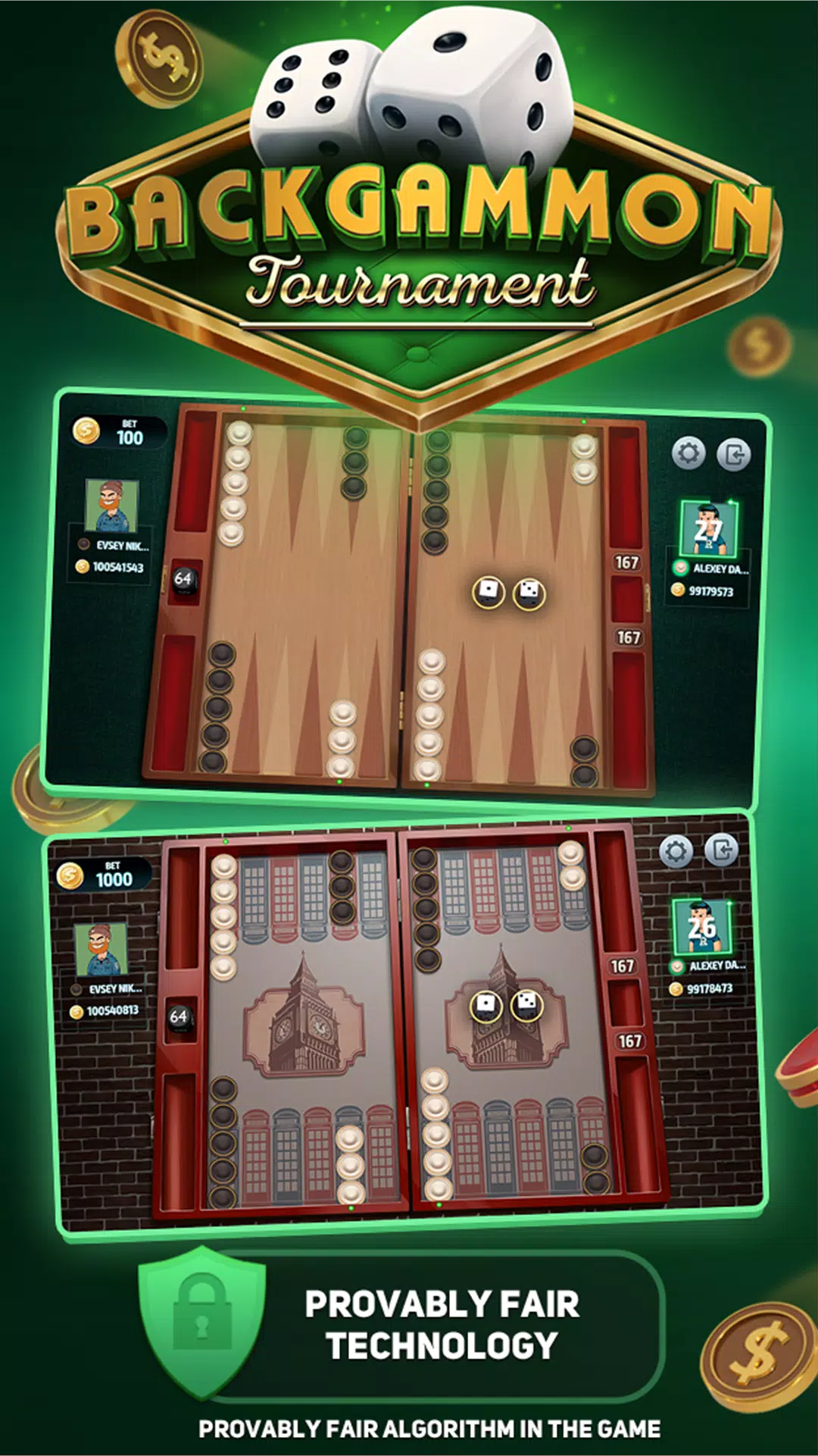 Backgammon Tournament スクリーンショット 1