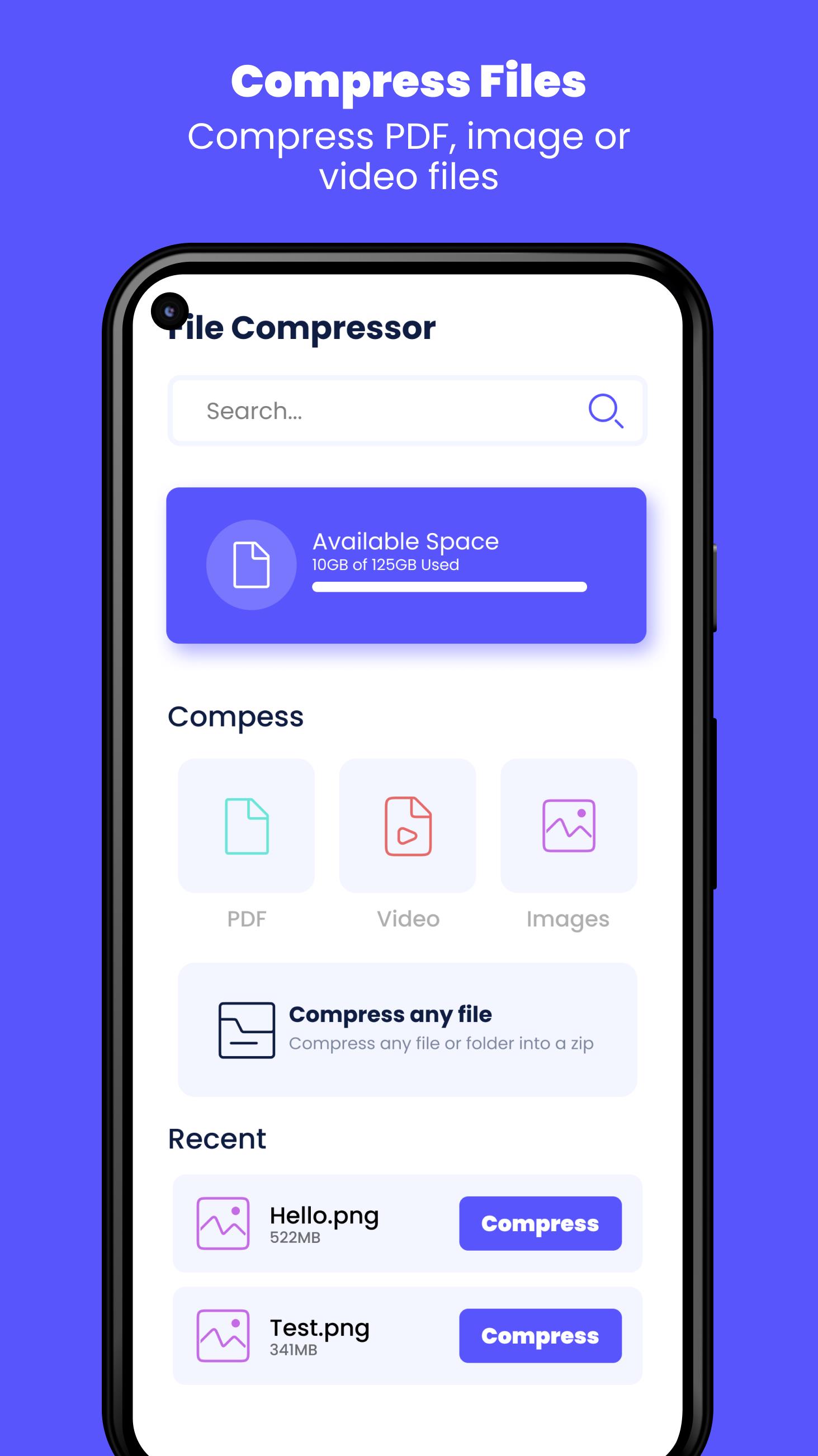 File Compressor: Compress File Captura de pantalla 3