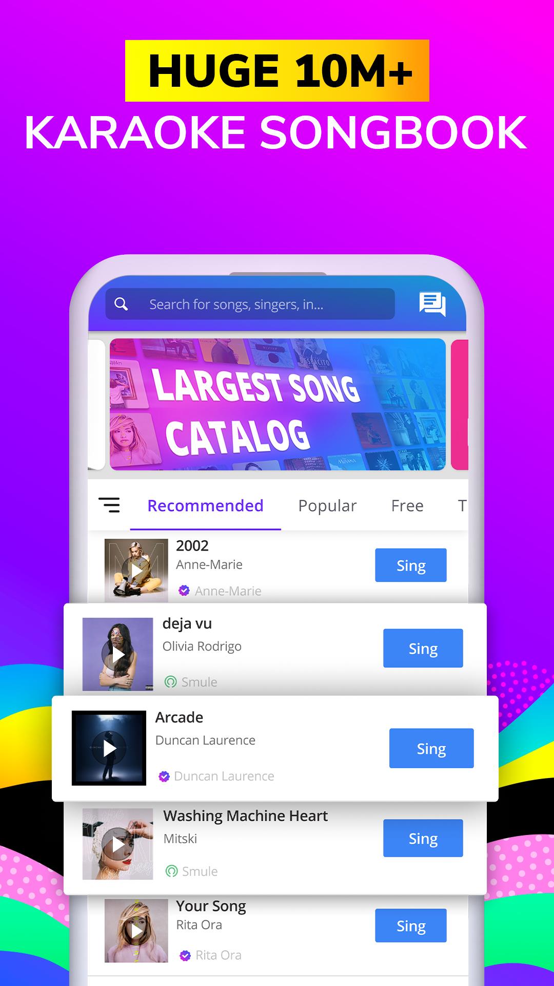 Smule: Karaoke Songs & Videos Captura de pantalla 3