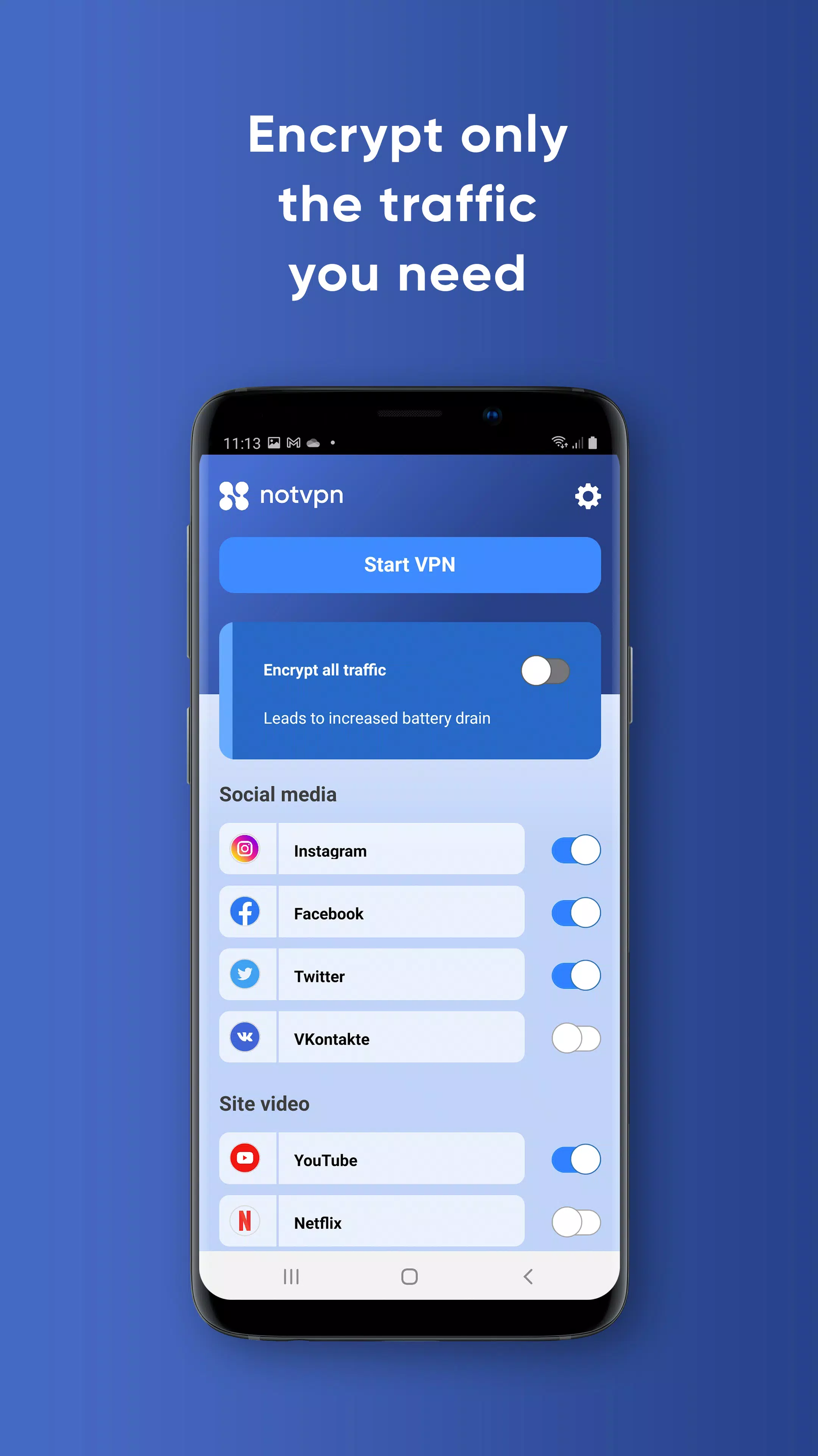 NotVPN स्क्रीनशॉट 1