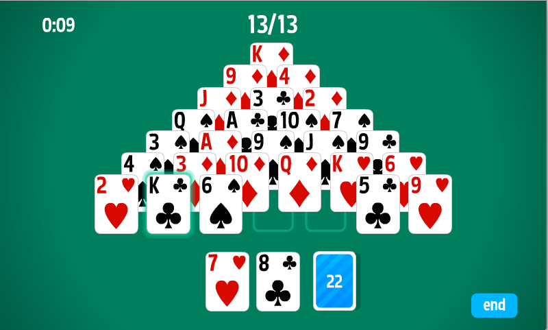 Pyramid Solitaire HD card game स्क्रीनशॉट 2