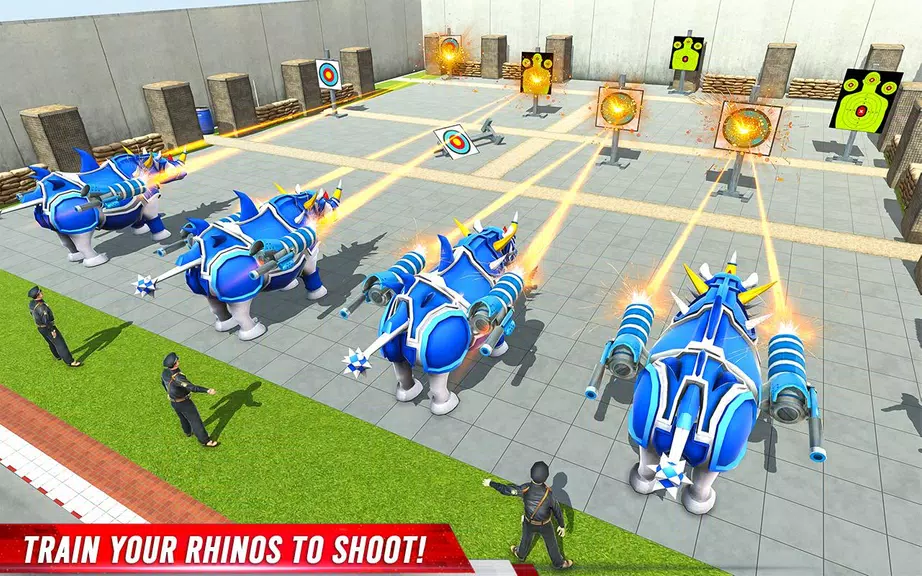 Rhino Robot: Mech Robot Game 스크린샷 2