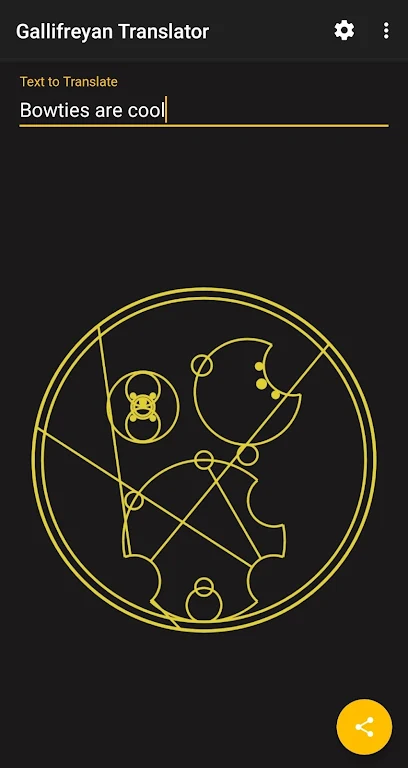 Gallifreyan Translator Screenshot 2