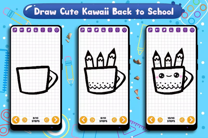 Learn to Draw School Supplies Capture d'écran 4