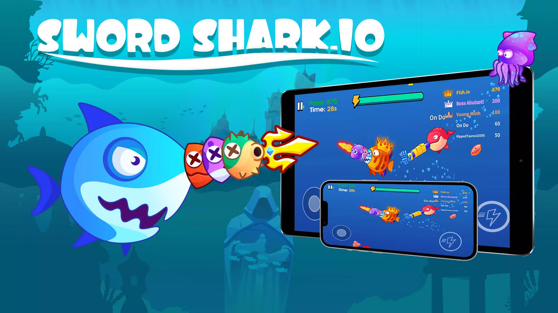 Sword Shark.io स्क्रीनशॉट 1