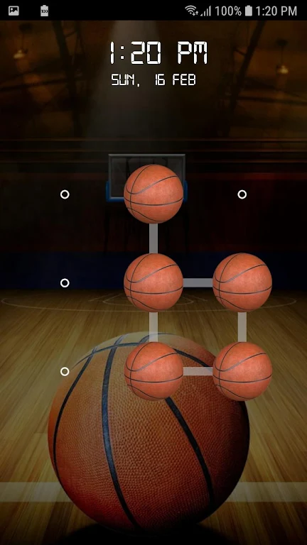 Basketball Screen Lock Pattern应用截图第4张