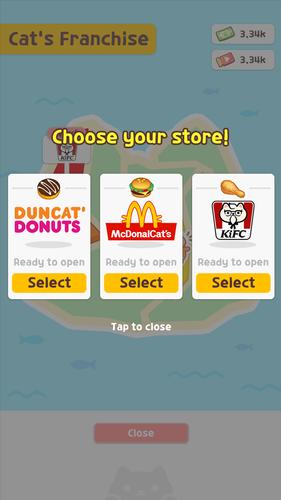 Cat diner: Franchise tycoon Captura de pantalla 1