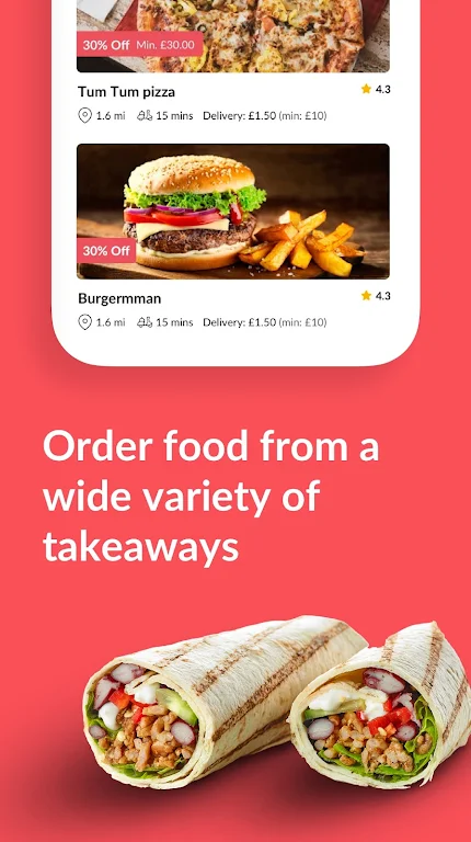 Foodhub - Online Takeaways 스크린샷 1