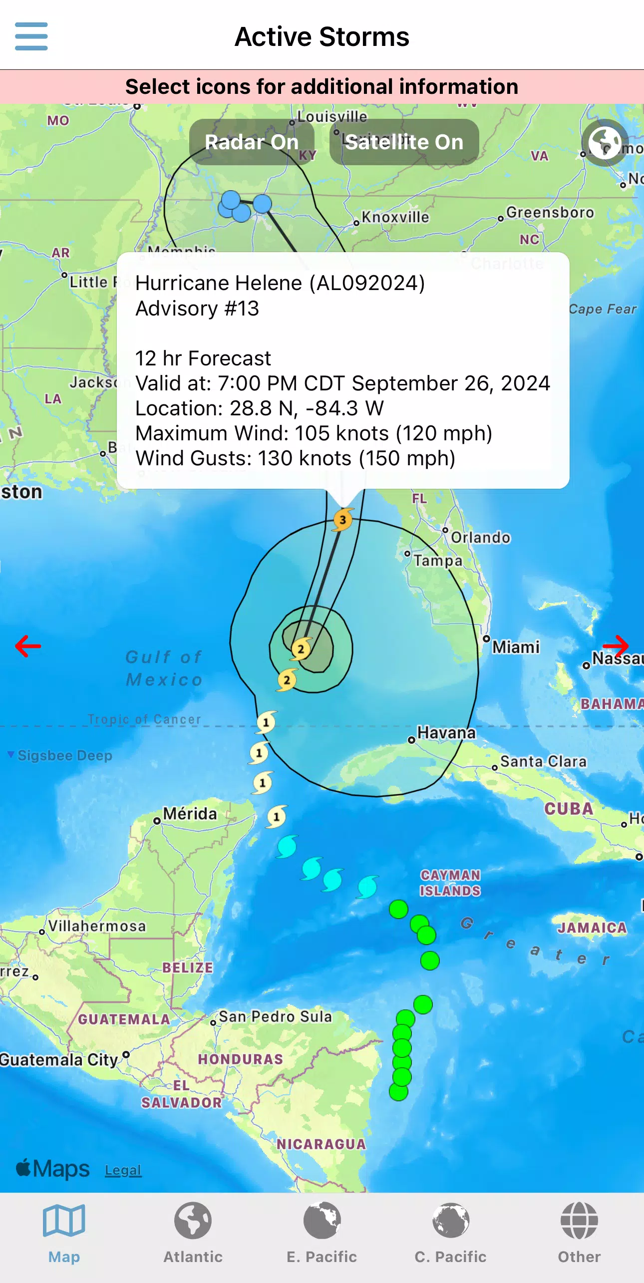 Tropical Hurricane Tracker Screenshot 2