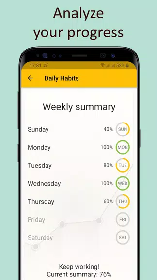 Daily activities tracker Captura de tela 3