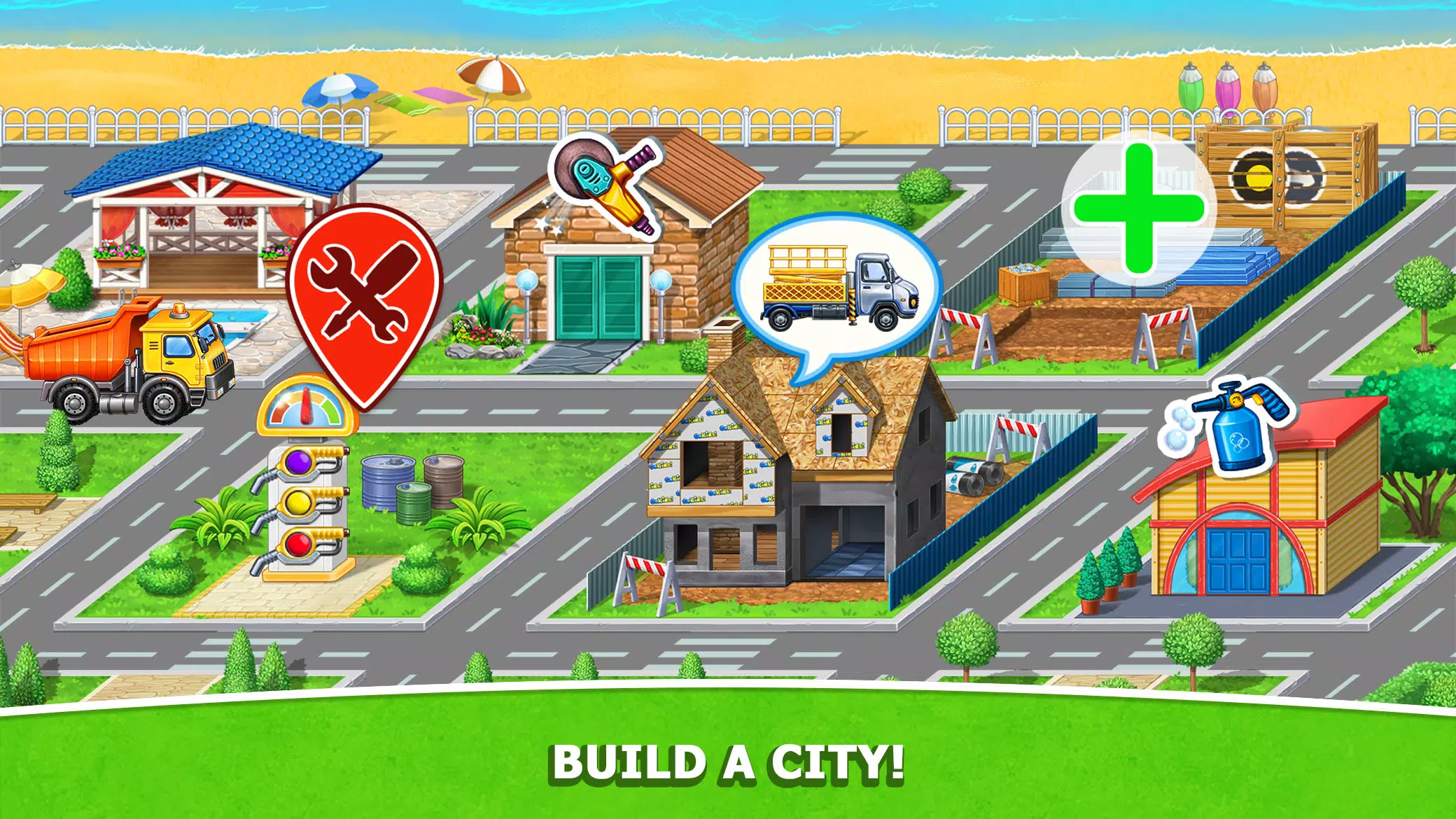 Kids Truck: City Builder Games Captura de tela 1