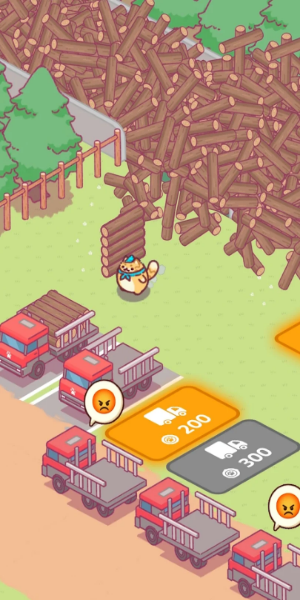 Lumbercat: Adorable Idle Tycoon Screenshot 1